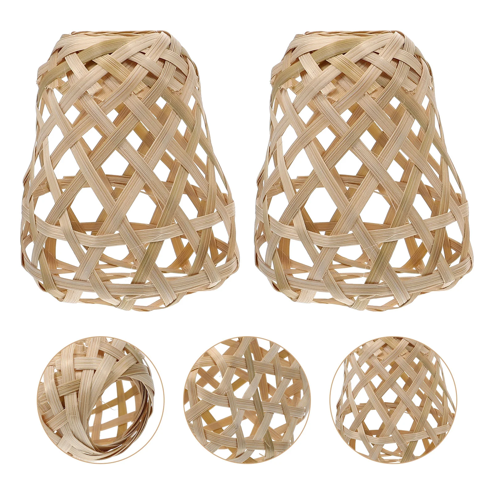 2 Pcs Bamboo Lampshade Indoor Light Cover Hanging Willow Pendant Weaving Decorative Covers
2 Pcs Bamboo Lampshade Indoor Light Cover Hanging Willow Pendant Weaving Decorative Covers