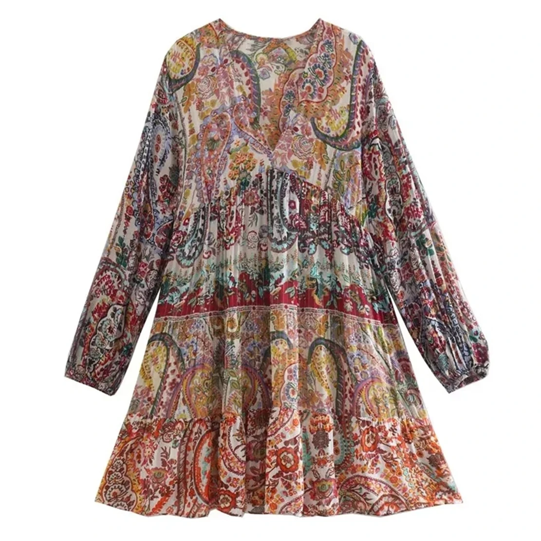 Jenny&Dave 2022 Inide Folk Paisley Print V-neck Long Sleeve Autumn Dress Fashion Vintage Party Dress Women
Jenny&Dave 2022 Inide Folk Paisley Print V-neck Long Sleeve Autumn Dress Fashion Vintage Party Dress Women