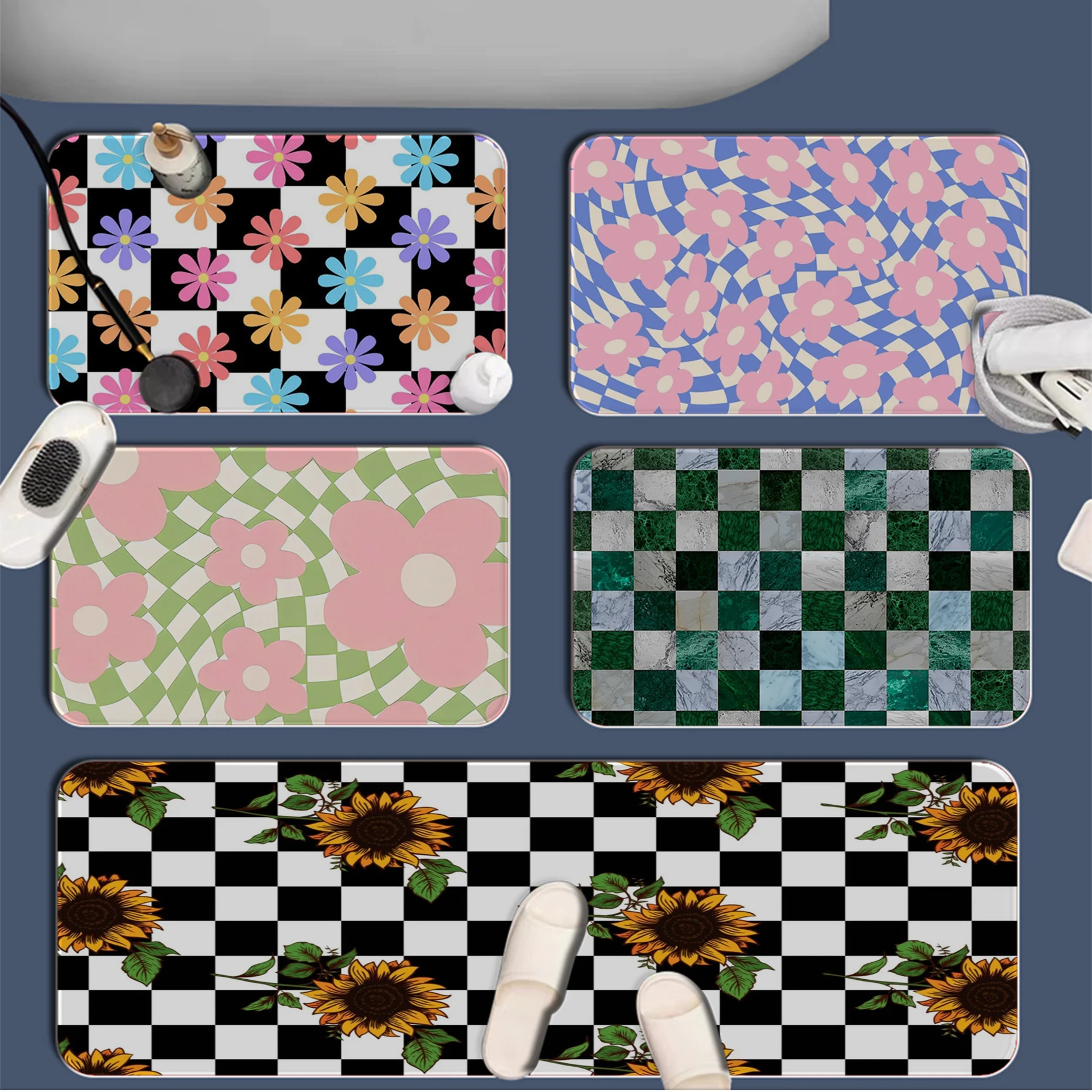 Checkerboard Bathroom Mat Nordic Style Bedroom Living Room Doormat Home Balcony Anti-Slip Bedside Mats
Checkerboard Bathroom Mat Nordic Style Bedroom Living Room Doormat Home Balcony Anti-Slip Bedside Mats