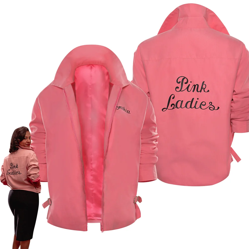 Grease Pink Lady Cosplay Costume Jacket Coat Casual Sweatshirt Fantasia Women Girls Halloween Carnival Party Disguise Clothes
Grease Pink Lady Cosplay Costume Jacket Coat Casual Sweatshirt Fantasia Women Girls Halloween Carnival Party Disguise Clothes