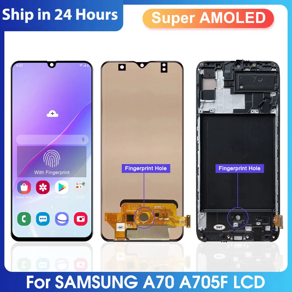 6.7" Super AMOLED For Samsung Galaxy A70 LCD Display With Fingerprint For Samsung A70 A705 A705F Touch Screen Digitizer
6.7" Super AMOLED For Samsung Galaxy A70 LCD Display With Fingerprint For Samsung A70 A705 A705F Touch Screen Digitizer