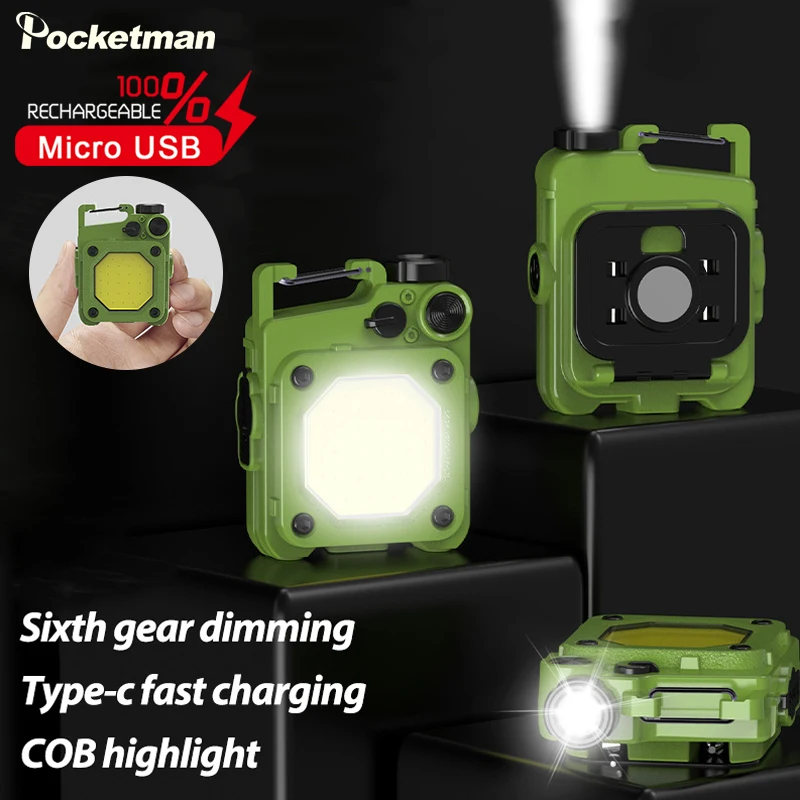 Mini Keychain COB Flashlight USB Rechargeable LED Camping Lantern Superbright Outdoor Portable Torch Storng Magnetic Work Light
Mini Keychain COB Flashlight USB Rechargeable LED Camping Lantern Superbright Outdoor Portable Torch Storng Magnetic Work Light