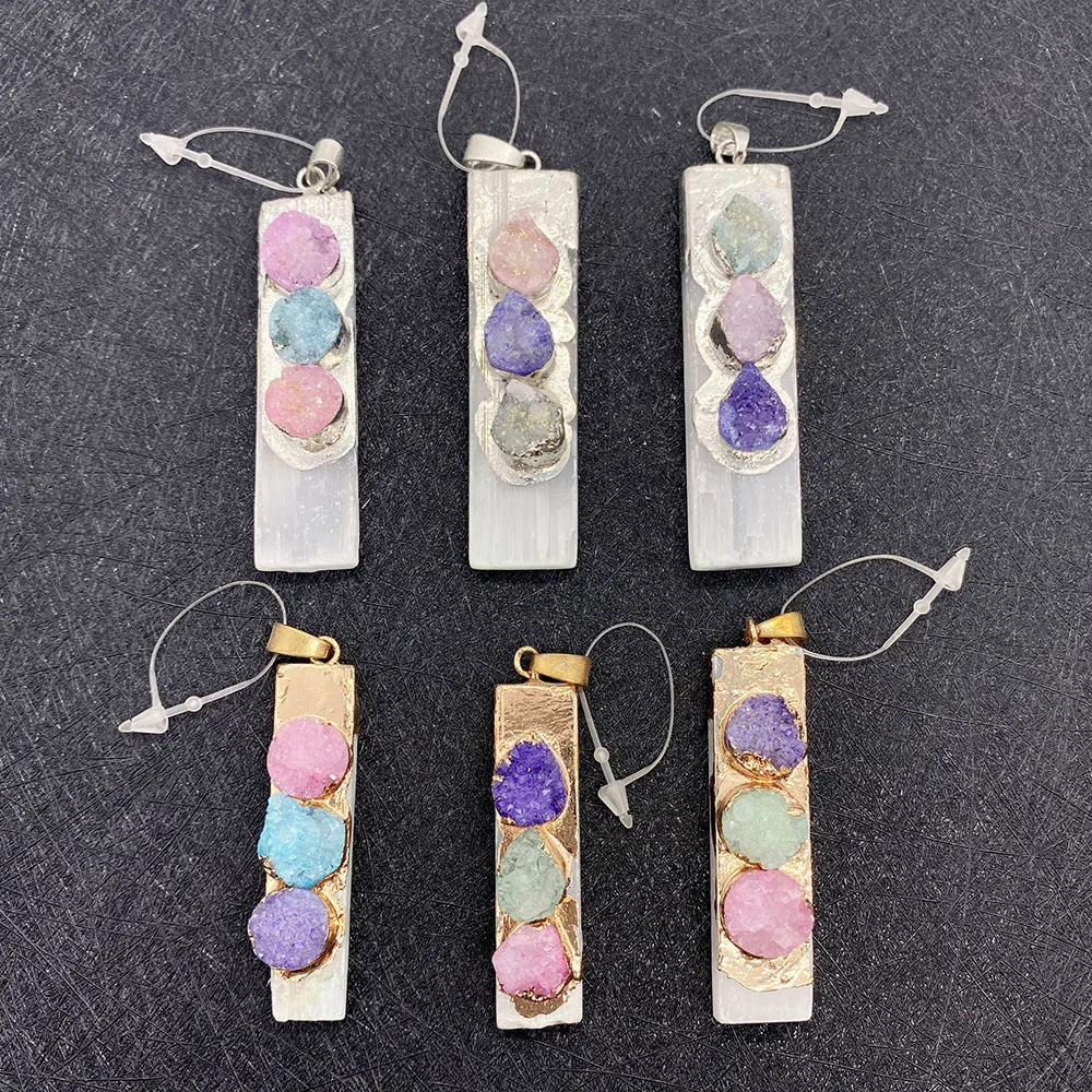 Retro Aura Rectangle Pendant Natural Stone Color Therapy Stone Jewelry Necklace Amulet Ladies Necklace Earring Accessories
Retro Aura Rectangle Pendant Natural Stone Color Therapy Stone Jewelry Necklace Amulet Ladies Necklace Earring Accessories