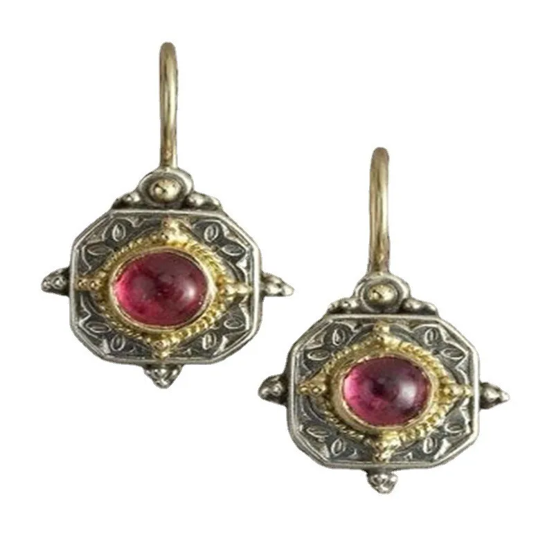 New Red Gemstone Retro Color Separation Earrings European and American Fashion Earrings Personalized Banquet Jewelry
New Red Gemstone Retro Color Separation Earrings European and American Fashion Earrings Personalized Banquet Jewelry