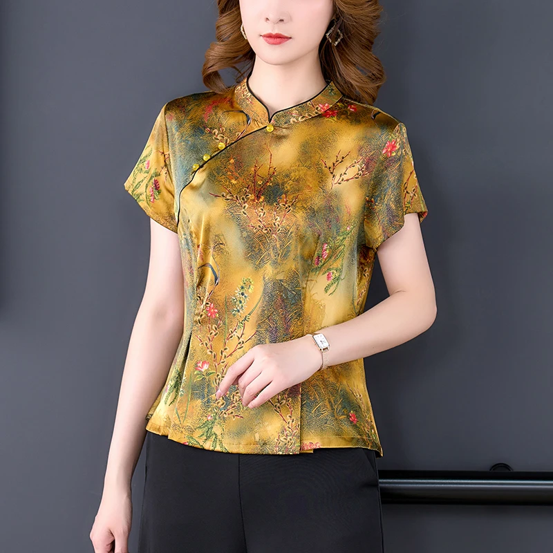 COIGARSAM Blouse Women Summer 2022 Cheongsam Short Sleeve Blusas Womens Tops And Blouses Dropshipping
COIGARSAM Blouse Women Summer 2022 Cheongsam Short Sleeve Blusas Womens Tops And Blouses Dropshipping