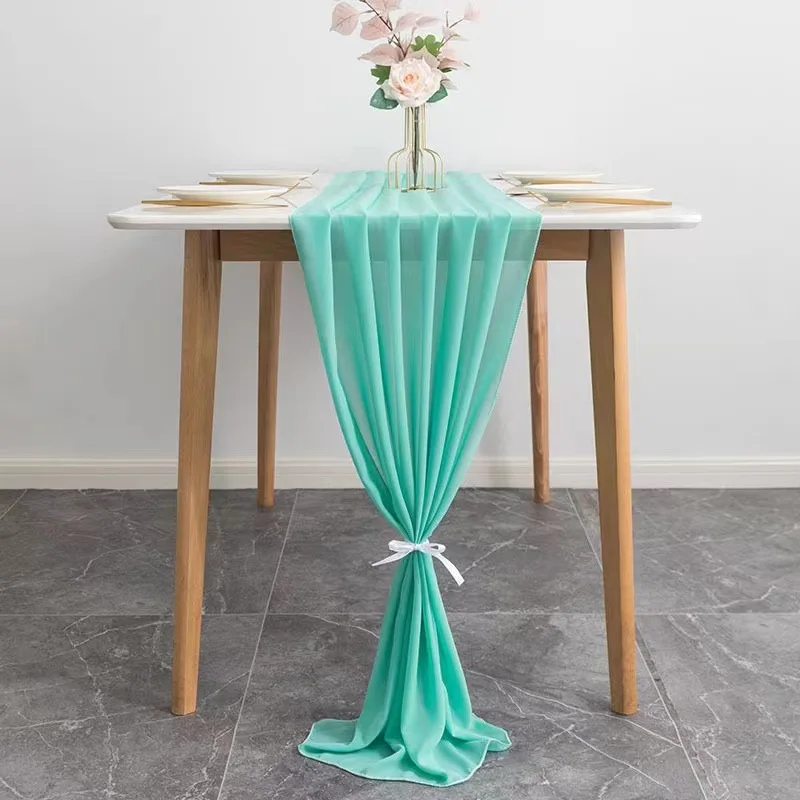 Chiffon table runner Solid color white pink gauze table cover hotel wedding arch banquet table Decor Tablecloth 70x300cm
Chiffon table runner Solid color white pink gauze table cover hotel wedding arch banquet table Decor Tablecloth 70x300cm