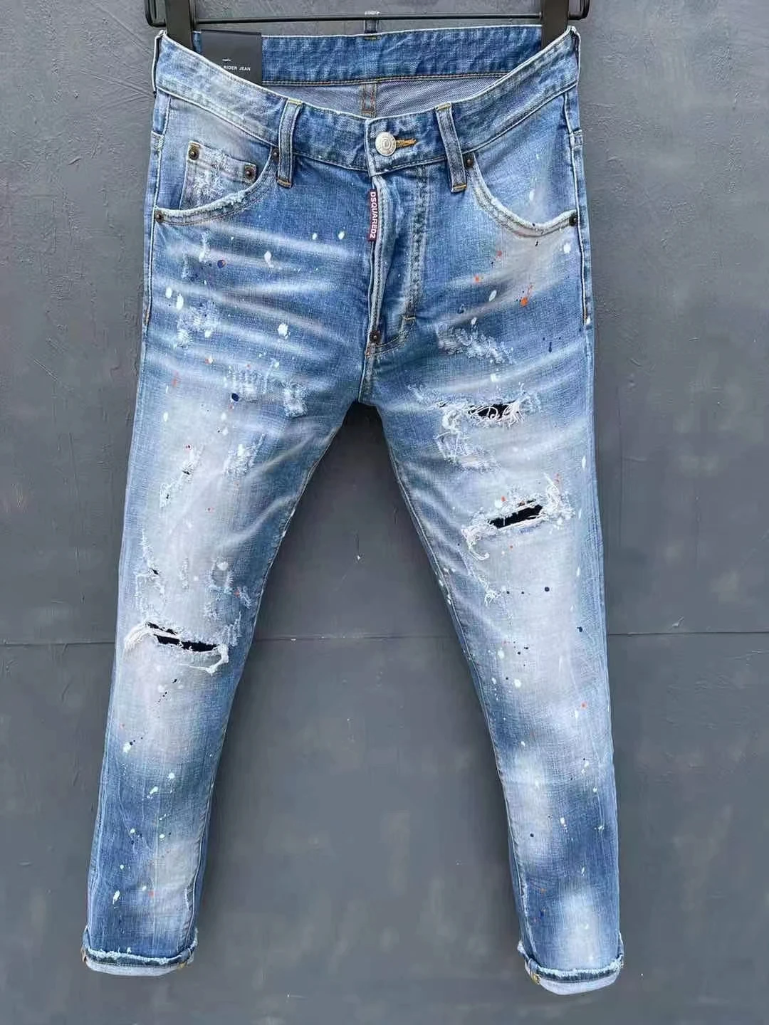Джинсы Dsquared2 мужские узкие, брендовые облегающие джоггеры из денима, эластичные джинсовые брюки-карандаш, синие модные повседневные
Джинсы Dsquared2 мужские узкие, брендовые облегающие джоггеры из денима, эластичные джинсовые брюки-карандаш, синие модные повседневные