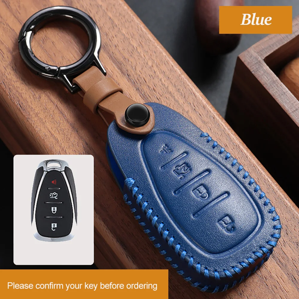 Leather Car Key Case Cover for Chevrolet 2017 2018 2019 2020 2021 Chevy Malibu Camaro Trax Traverse Sonic Cruze Volt Equinox
Leather Car Key Case Cover for Chevrolet 2017 2018 2019 2020 2021 Chevy Malibu Camaro Trax Traverse Sonic Cruze Volt Equinox