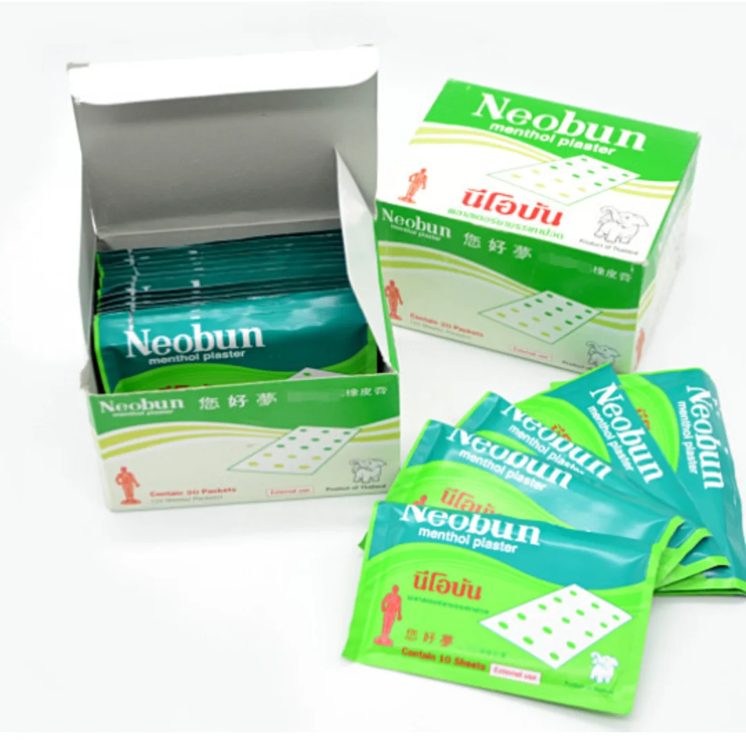 200PCS Thailand Original Neobun Menthol Pain Relief Plaster Anti-Inflammatory Cure Analgesic Muscle Aches,Rheumatism,Arthritis
200PCS Thailand Original Neobun Menthol Pain Relief Plaster Anti-Inflammatory Cure Analgesic Muscle Aches,Rheumatism,Arthritis