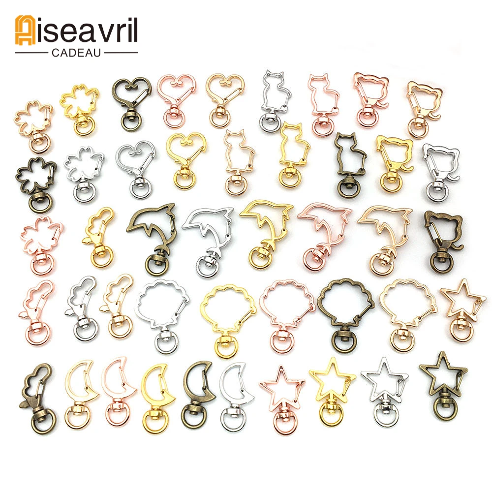 10pcs Cat Heart Snap Hook Trigger Clips Buckles For Keychain Lobster Lobster Clasp Hooks for Key Ring Clasp Jewelry Supplies
10pcs Cat Heart Snap Hook Trigger Clips Buckles For Keychain Lobster Lobster Clasp Hooks for Key Ring Clasp Jewelry Supplies