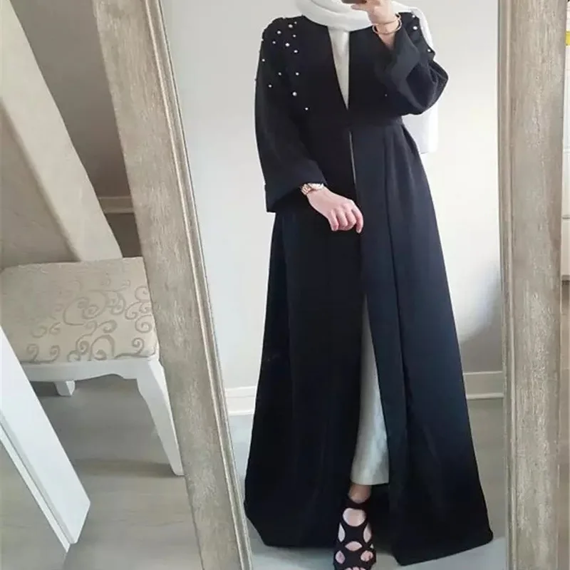 Ramadan Eid Mubarak Pearls Open Abaya Kimono Dubai Turkey Islam Clothing Kaftan Muslim Dress Abayas Women Robe Femme Musulmanea
Ramadan Eid Mubarak Pearls Open Abaya Kimono Dubai Turkey Islam Clothing Kaftan Muslim Dress Abayas Women Robe Femme Musulmanea