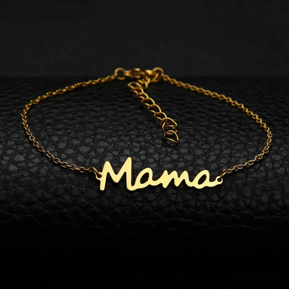 Stainless Steel Bracelet For Women Fashion Simple Letter MAMA Charm Bracelets Bangle Mother's Day Jewelry Gifts Pulseras Mujer
Stainless Steel Bracelet For Women Fashion Simple Letter MAMA Charm Bracelets Bangle Mother's Day Jewelry Gifts Pulseras Mujer