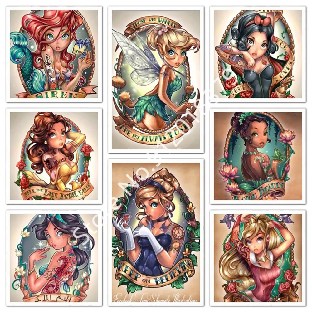 5D DIY Diamond Painting Cartoon Princess Brand New Square/Round Inlaid Diamond Mosaic Cross Stitch Home Decoration Painting
5D DIY Diamond Painting Cartoon Princess Brand New Square/Round Inlaid Diamond Mosaic Cross Stitch Home Decoration Painting