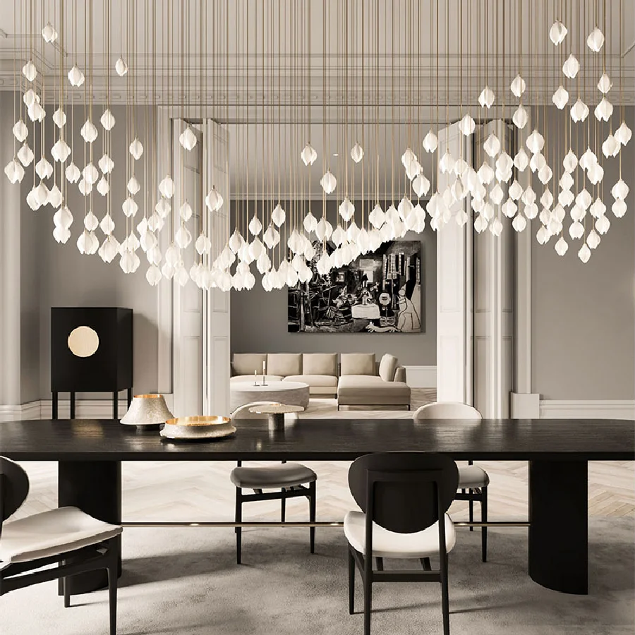 Modern Ceramic Petal LED Chandelier For Hotel Lobby Luxury Home Indoor Lighting Fixture White Villa Attic Ceiling Hanging Lamps
Modern Ceramic Petal LED Chandelier For Hotel Lobby Luxury Home Indoor Lighting Fixture White Villa Attic Ceiling Hanging Lamps
