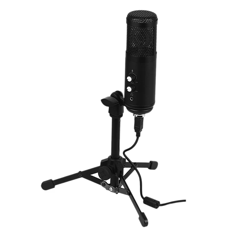 USB Microphone Pc Condenser Microphone with Mute and Echo Function Used for Games Podcasts and Recording
USB Microphone Pc Condenser Microphone with Mute and Echo Function Used for Games Podcasts and Recording