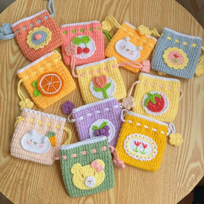 10pcs Women's Wallet Yarn Crochet Animals Flower Fruit Girl Coin Purse Handmade Drawstring Bags Card Holder Girlfriend Gift
10pcs Women's Wallet Yarn Crochet Animals Flower Fruit Girl Coin Purse Handmade Drawstring Bags Card Holder Girlfriend Gift