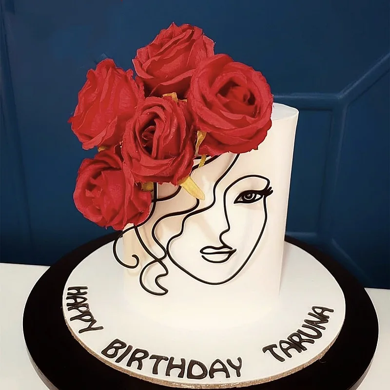 Abstract minimalist face line acrylic cake decoration Minimalist character face art woman insert card
Abstract minimalist face line acrylic cake decoration Minimalist character face art woman insert card