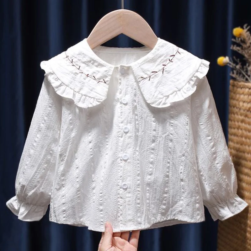 Autumn Clothes Pleated Baby Shirt Sleeve Kids Long 2023 White Spring Korean All-match Printing Blouse Breasted Single Patchwork
Autumn Clothes Pleated Baby Shirt Sleeve Kids Long 2023 White Spring Korean All-match Printing Blouse Breasted Single Patchwork