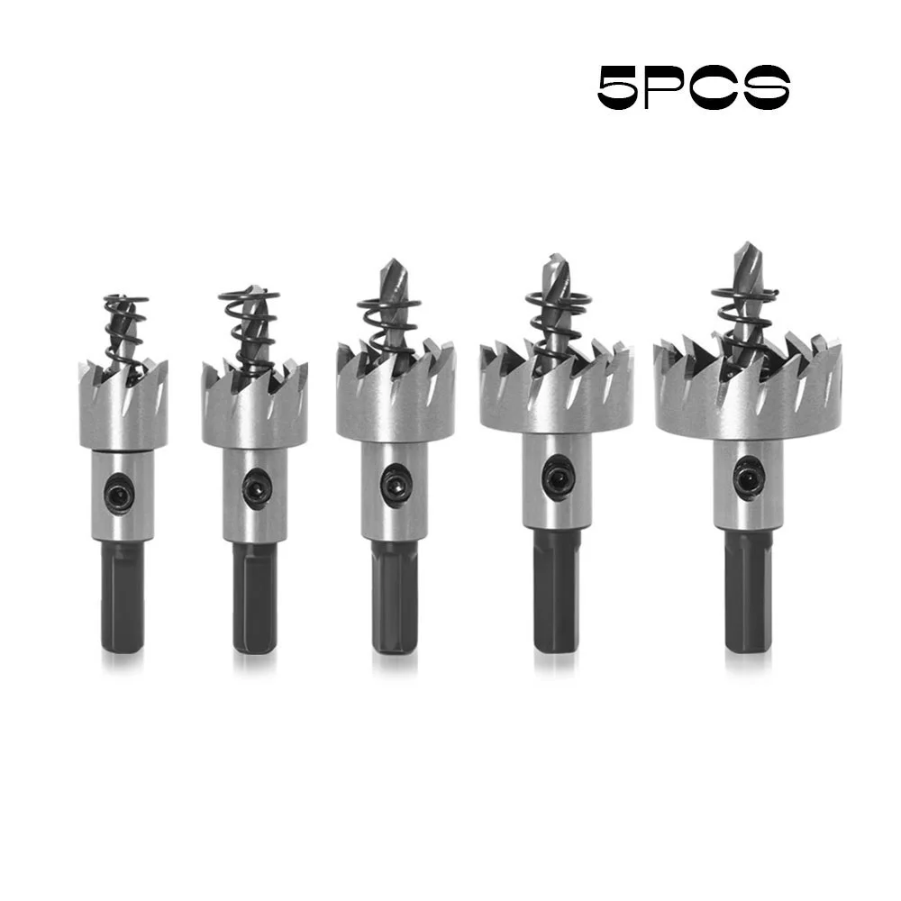 5pcs Carbide Tip HSS Drills Bit Hole Saw Set Stainless Steel Metal Alloy 16/18.5/20/25/30mm
5pcs Carbide Tip HSS Drills Bit Hole Saw Set Stainless Steel Metal Alloy 16/18.5/20/25/30mm