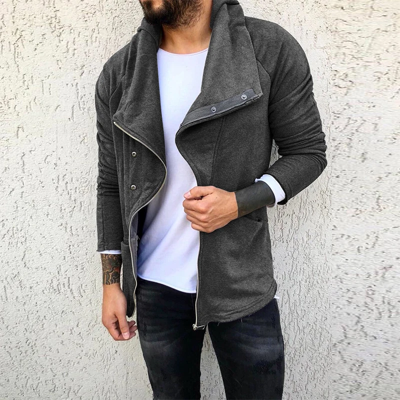 Streetwear Mens Fashion Irregular Zipper Turn-down Collar Jackets Solid Long Sleeve Slim Coats For Men Autumn Casual Outerwear
Streetwear Mens Fashion Irregular Zipper Turn-down Collar Jackets Solid Long Sleeve Slim Coats For Men Autumn Casual Outerwear