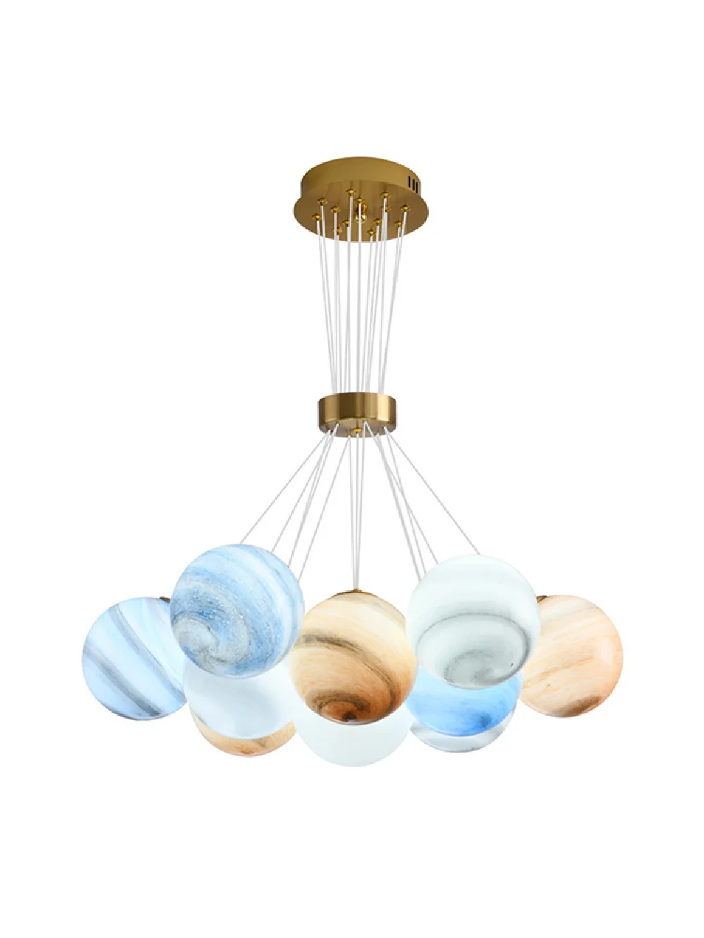 Spherical Planet Chandelier Height Adjustable Modern Suspension Three Color LED Room Decor Home Decor Appliance Lobby Bedroom
Spherical Planet Chandelier Height Adjustable Modern Suspension Three Color LED Room Decor Home Decor Appliance Lobby Bedroom