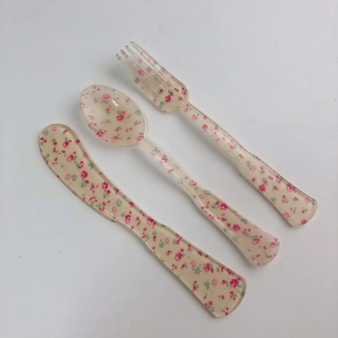 1 Set French Style Plastic Retro Plaid Dessert Spoon and Fork Tea Coffee Mixing Spoon Flowers Vintage Drink Tableware Teaspoons
1 Set French Style Plastic Retro Plaid Dessert Spoon and Fork Tea Coffee Mixing Spoon Flowers Vintage Drink Tableware Teaspoons