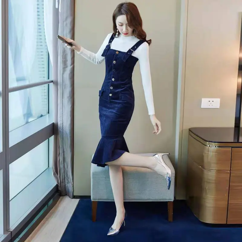 2022 Spring Autumn New Women's Korean Slim Knitted Pullover Suspender Dress Sets Female Solid Elegant Casual Two-piece Suit Q28
2022 Spring Autumn New Women's Korean Slim Knitted Pullover Suspender Dress Sets Female Solid Elegant Casual Two-piece Suit Q28