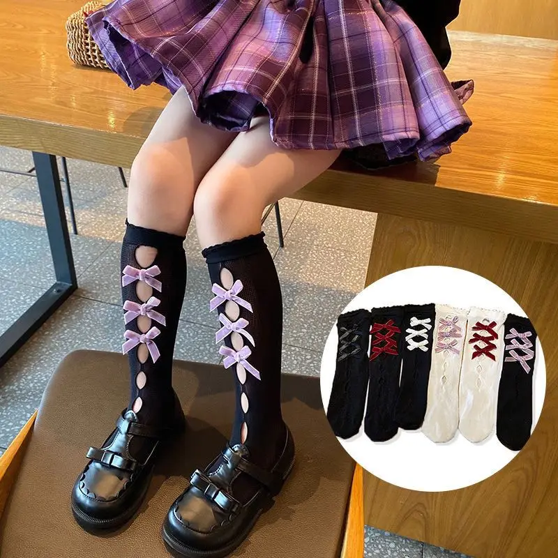 Kawaii Sanrios Kuromi Girl Child Sweet Lolita Spanish Cotton Thread Ribbon Cotton Mid-Cut Wool Socks Cartoon Cute Breathable
Kawaii Sanrios Kuromi Girl Child Sweet Lolita Spanish Cotton Thread Ribbon Cotton Mid-Cut Wool Socks Cartoon Cute Breathable