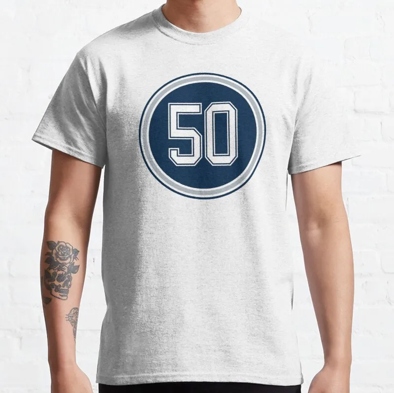 Новинка, Классическая футболка Sean Lee Number 50, в стиле Далласа, женские и мужские футболки S-5XL
Новинка, Классическая футболка Sean Lee Number 50, в стиле Далласа, женские и мужские футболки S-5XL