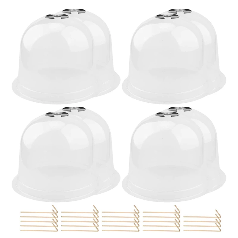 10 Pcs Reusable Plastic Mini Greenhouse Garden Cloche Dome Plant Covers Frost Guard Freeze Protection with Securing Pegs
10 Pcs Reusable Plastic Mini Greenhouse Garden Cloche Dome Plant Covers Frost Guard Freeze Protection with Securing Pegs