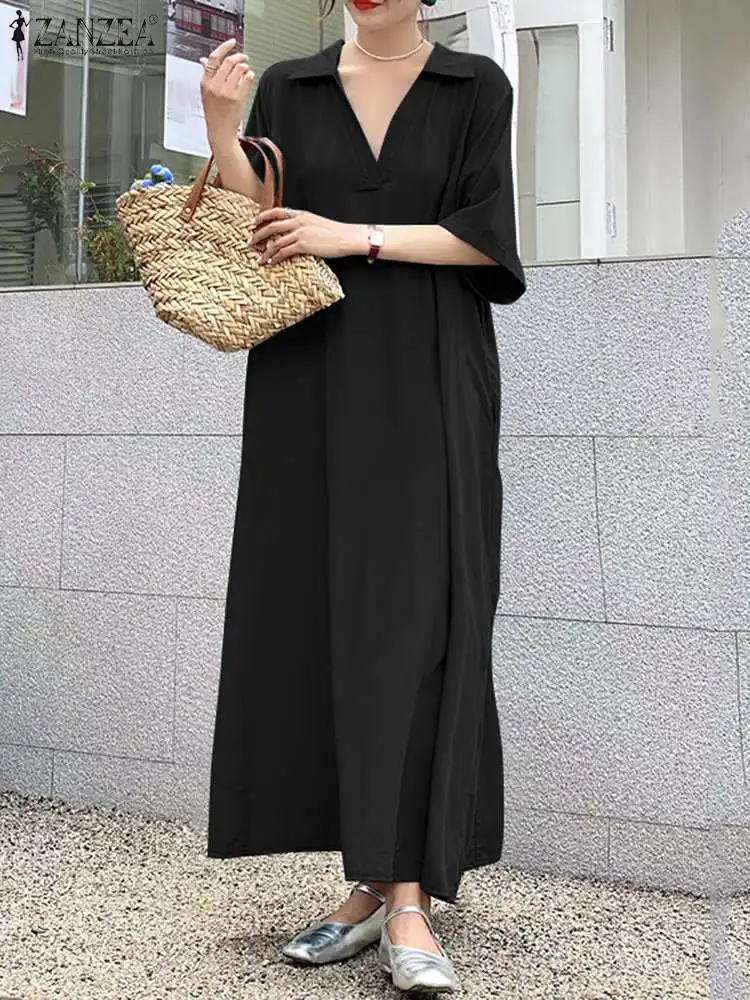 ZANZEA Fashion Street Shirtdress Woman Summer Work OL Dress Half Sleeve V-Neck Solid Color Sundress Elegant Vintage Vestidos
ZANZEA Fashion Street Shirtdress Woman Summer Work OL Dress Half Sleeve V-Neck Solid Color Sundress Elegant Vintage Vestidos