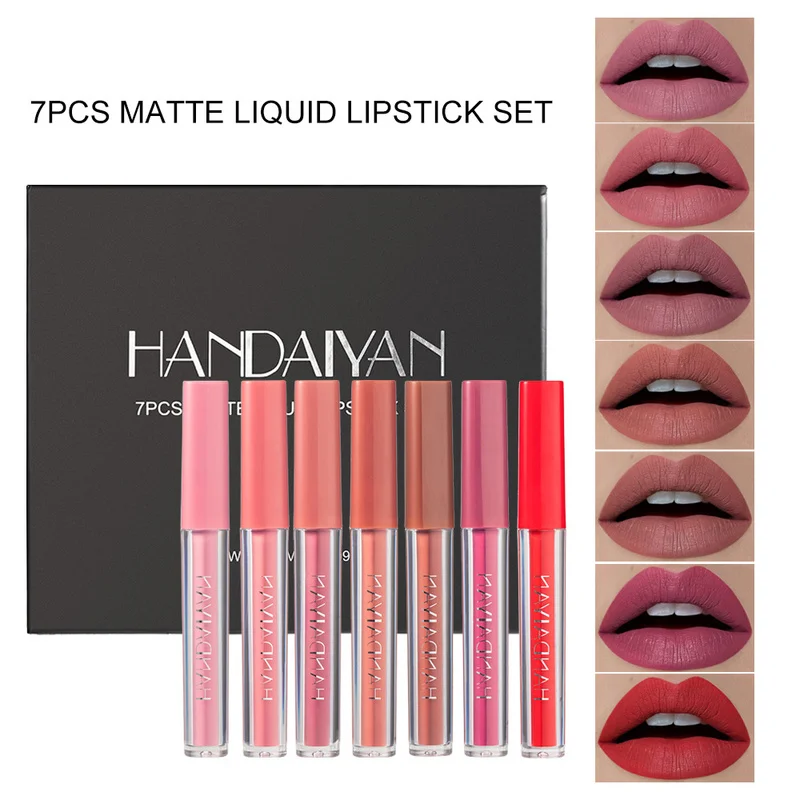 Lip Gloss 7 Colors Nude Matte Chocolate Lipstick Waterproof Long Lasting Women Red Lip Tint Velvet Lip Glaze Cosmetics
Lip Gloss 7 Colors Nude Matte Chocolate Lipstick Waterproof Long Lasting Women Red Lip Tint Velvet Lip Glaze Cosmetics