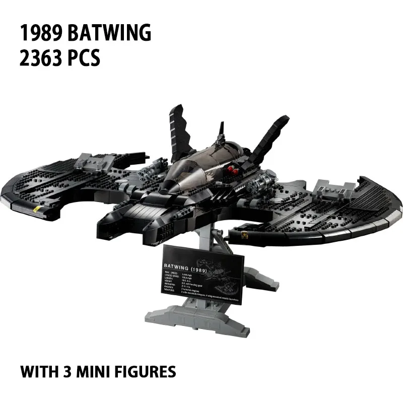 

2363PCS Super Heros 1989 Batwing Building Blocks Bricks Toy Compatible 76161 Spaceship Serie Education Birthday Christmas Gift