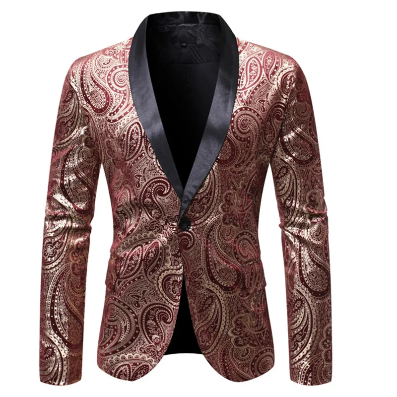 Mens Wine Red Paisley Blazer Jacket DJ Club Shawl Collar Blazer Men 2022 Brand New One Button Blazer Party Wedding Suit Blazers
Mens Wine Red Paisley Blazer Jacket DJ Club Shawl Collar Blazer Men 2022 Brand New One Button Blazer Party Wedding Suit Blazers