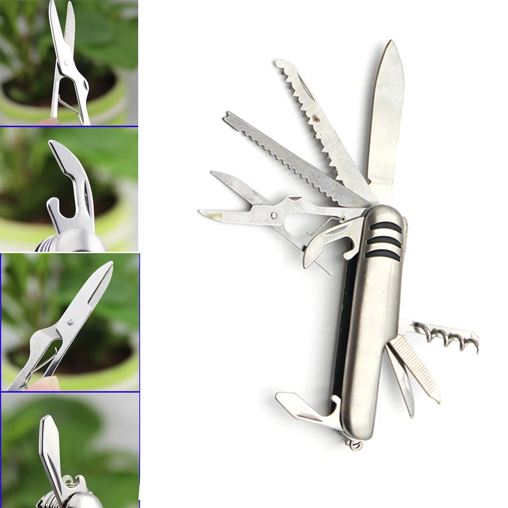 Fold Pocket Knife 11 in 1 Carry Around Multifunction Outdoor Emergency Tools Stainless Steel Bottle Opener Cork Drill Wood Saw
Fold Pocket Knife 11 in 1 Carry Around Multifunction Outdoor Emergency Tools Stainless Steel Bottle Opener Cork Drill Wood Saw