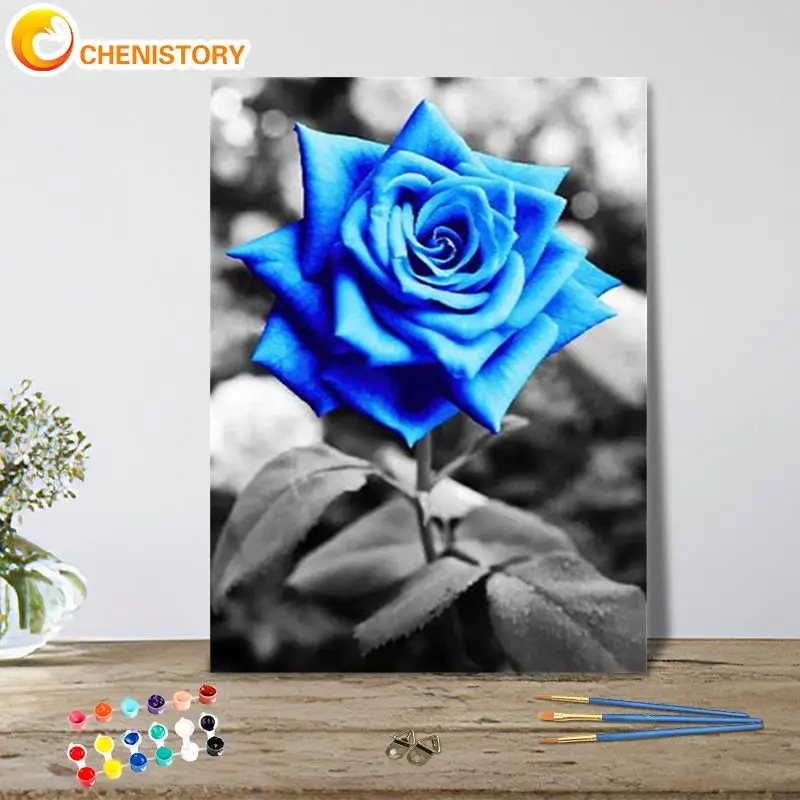 CHENISTORY Painting By Number Blue Rose Flower Drawing Canvas Acrylic Handpainted Wall Art Pictures By Number Gift Home Decor
CHENISTORY Painting By Number Blue Rose Flower Drawing Canvas Acrylic Handpainted Wall Art Pictures By Number Gift Home Decor