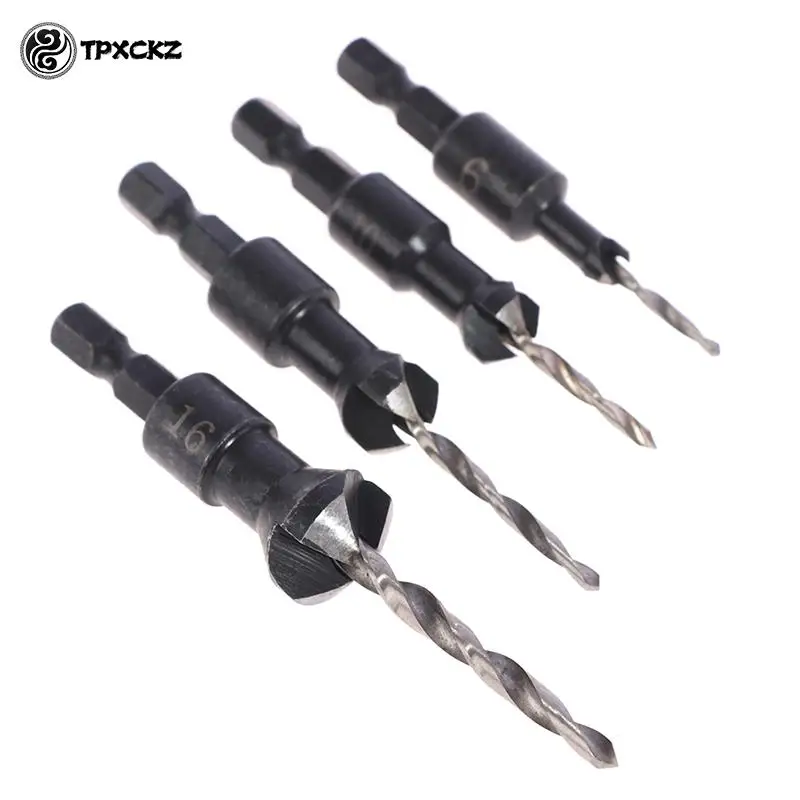 4PCS 3/3.5/4/4.5mm Hex Quick Change Shank Countersink Tapered Drill Bits Cone Reaming Drill Bit Set Wood Woodworking Tools
4PCS 3/3.5/4/4.5mm Hex Quick Change Shank Countersink Tapered Drill Bits Cone Reaming Drill Bit Set Wood Woodworking Tools