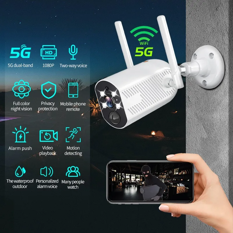 NEW 5G Wifi Surveillance Cameras HD 1080P Security Protection Automatic Tracking Outdoor Night Vision IP Camera Video
NEW 5G Wifi Surveillance Cameras HD 1080P Security Protection Automatic Tracking Outdoor Night Vision IP Camera Video