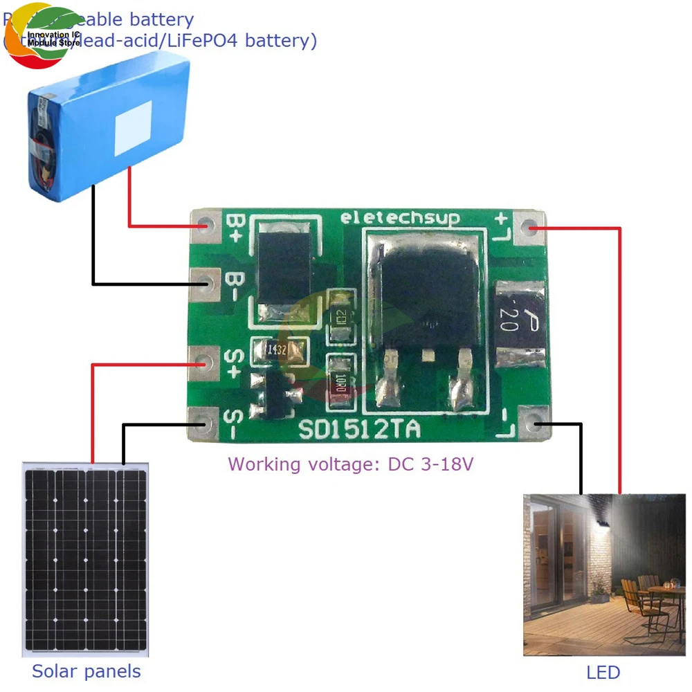 Solar Charge Controller Board Lithium Battery Charging Controller Auto ON/OFF Control Switch DIY Street Lights
Solar Charge Controller Board Lithium Battery Charging Controller Auto ON/OFF Control Switch DIY Street Lights