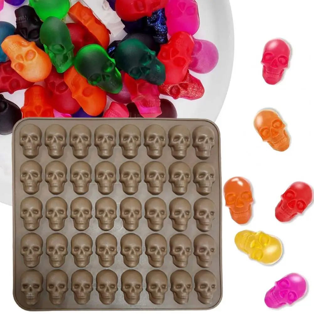 Durable Biscuit Mold 40 Cavity Flexible Horror Skull Shape Biscuit Mold Chocolate Mold Candy Mold 1 Set
Durable Biscuit Mold 40 Cavity Flexible Horror Skull Shape Biscuit Mold Chocolate Mold Candy Mold 1 Set