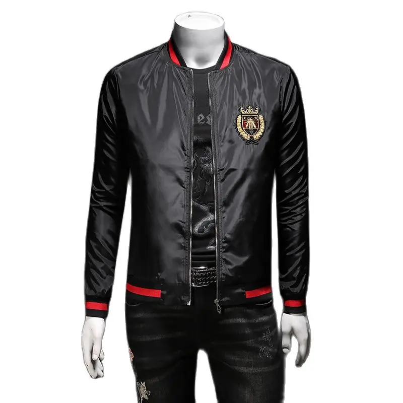 2022 New Spring and Autumn Boutique Fashion Embroidery Men's Casual Stand Collar Slim Jacket Black Male Coat
2022 New Spring and Autumn Boutique Fashion Embroidery Men's Casual Stand Collar Slim Jacket Black Male Coat