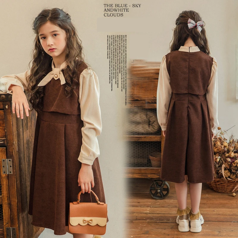 Elegant Girls Brown Corduroy Dresses Long Sleeve Cotton Spring Fall Kid Clothes 5 6 8 10 12 years
Elegant Girls Brown Corduroy Dresses Long Sleeve Cotton Spring Fall Kid Clothes 5 6 8 10 12 years