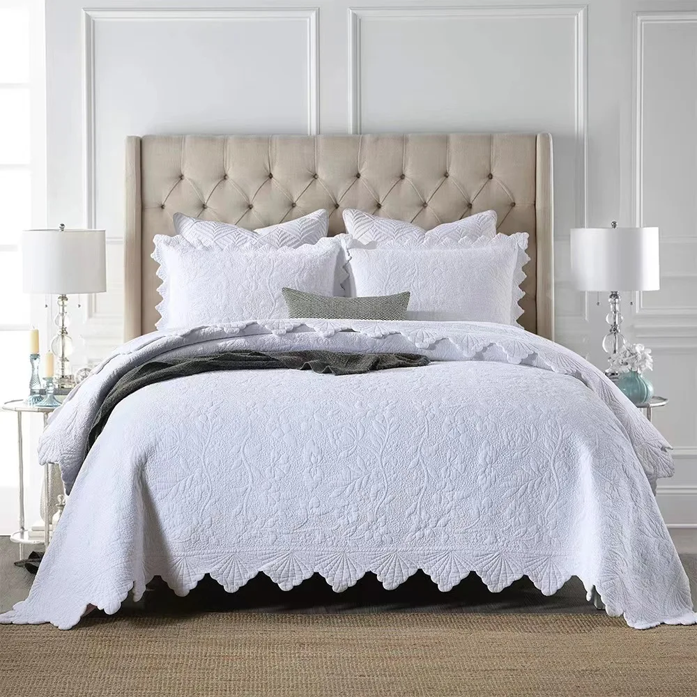 DBL.SEVEN&C 3pcs High-end Bedspread on the bed bed Plaid Cotton Linens solid blanket home quilt bed linen Bedspreads bed cover
DBL.SEVEN&C 3pcs High-end Bedspread on the bed bed Plaid Cotton Linens solid blanket home quilt bed linen Bedspreads bed cover