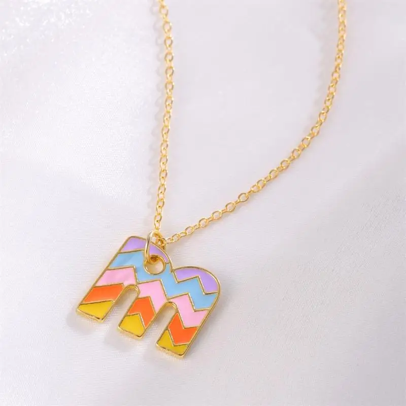 Coconal Women Cute Fashion Bohemian Color Letter Pendant Necklace Simple Personality Student Gift Necklace Accessories Jewelry
Coconal Women Cute Fashion Bohemian Color Letter Pendant Necklace Simple Personality Student Gift Necklace Accessories Jewelry