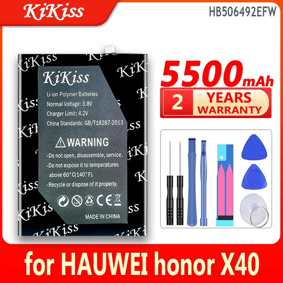 Аккумулятор большой емкости KiKiss HB506492EFW 5500 мАч для HAUWEI honor X40 Bateria
Аккумулятор большой емкости KiKiss HB506492EFW 5500 мАч для HAUWEI honor X40 Bateria