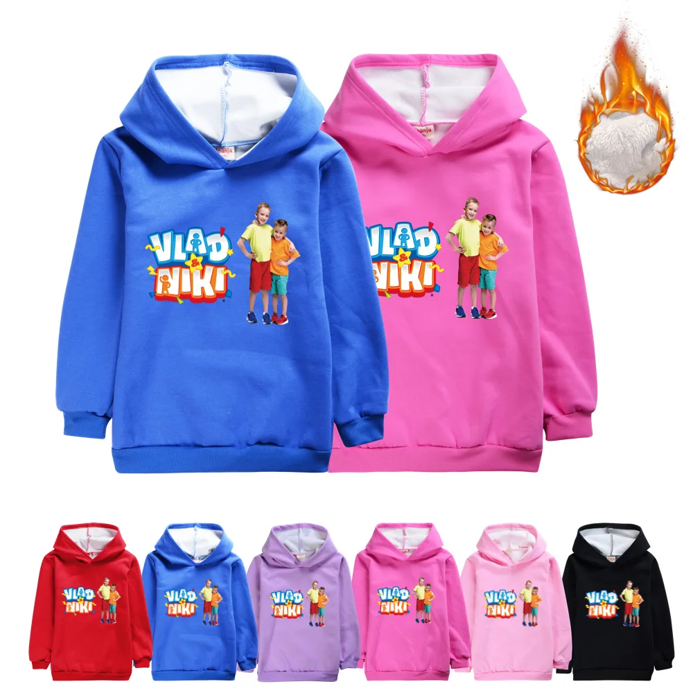 Vlad and Niki Children velvet Hoodies Pullover Clothes Winter Kids Long Sleeve Hooded Coats Girls Boys Sweatshirt Baby Costume
Vlad and Niki Children velvet Hoodies Pullover Clothes Winter Kids Long Sleeve Hooded Coats Girls Boys Sweatshirt Baby Costume