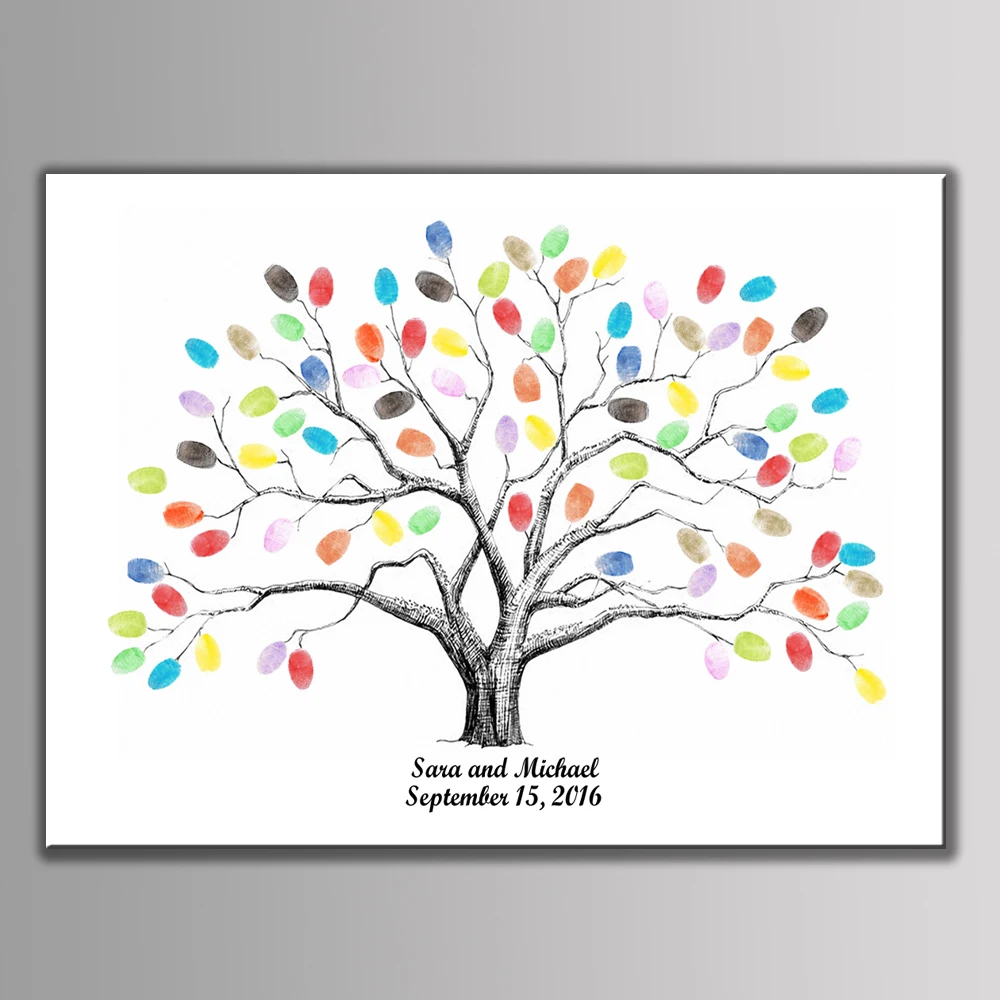 Multi Size Wedding Fingerprint Tree Signature Guest Book With Ink Pad Kindergarten Painting Print On The Canvas For Kids
Multi Size Wedding Fingerprint Tree Signature Guest Book With Ink Pad Kindergarten Painting Print On The Canvas For Kids