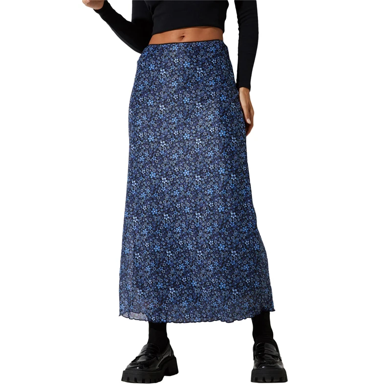 Ladies Long Bust Skirt Summer Autumn Girls Retro Style Floral Printing High Waist Half Skirt for Shopping Dating
Ladies Long Bust Skirt Summer Autumn Girls Retro Style Floral Printing High Waist Half Skirt for Shopping Dating
