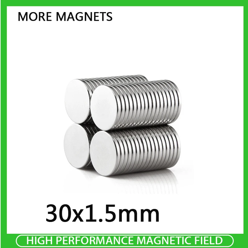 2~50PCS 30x1.5mm Powerful Magnets 30mm x 1.5mm Permanent Round Magnet 30*1.5mm Neodymium Magnetic Super Strong magnet
2~50PCS 30x1.5mm Powerful Magnets 30mm x 1.5mm Permanent Round Magnet 30*1.5mm Neodymium Magnetic Super Strong magnet