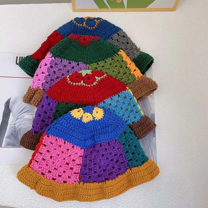 Women Hollow Flower Knitted Fisherman Hat Handmade Crochet Basin Hat Spring Sun Bucket Hats Female Panama
Women Hollow Flower Knitted Fisherman Hat Handmade Crochet Basin Hat Spring Sun Bucket Hats Female Panama